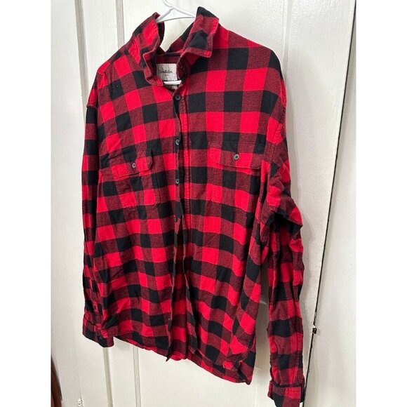 Goodfellow men’s size 2X – large, red and black plaid shirt - Picture 2 of 8